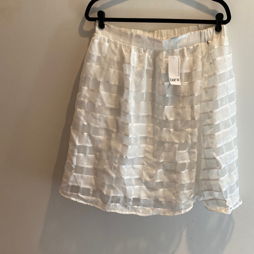 Bar III White Bubble MidiSkirt